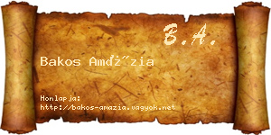 Bakos Amázia névjegykártya